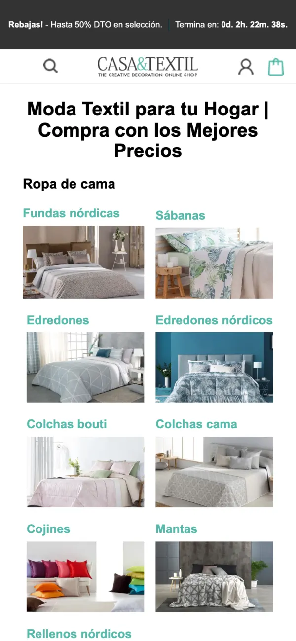 Casaytextil en el móvil