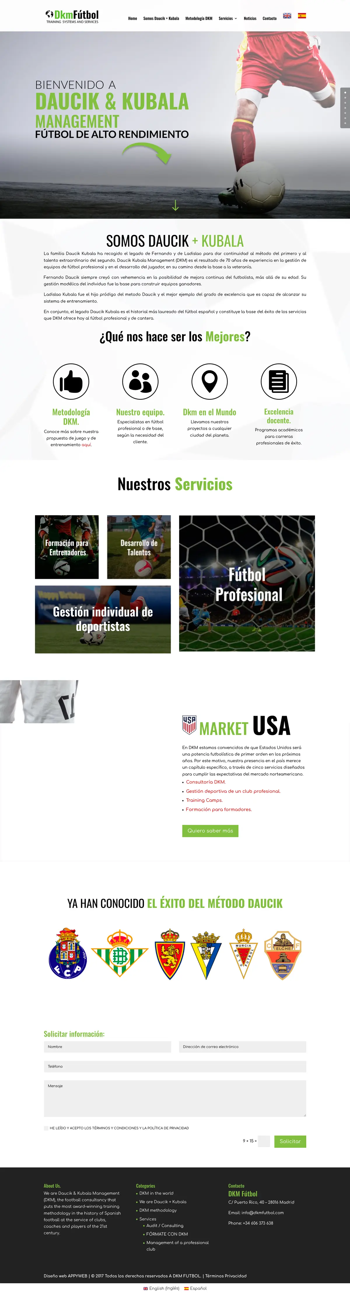 Página completa de Daucik & Kubala Management
