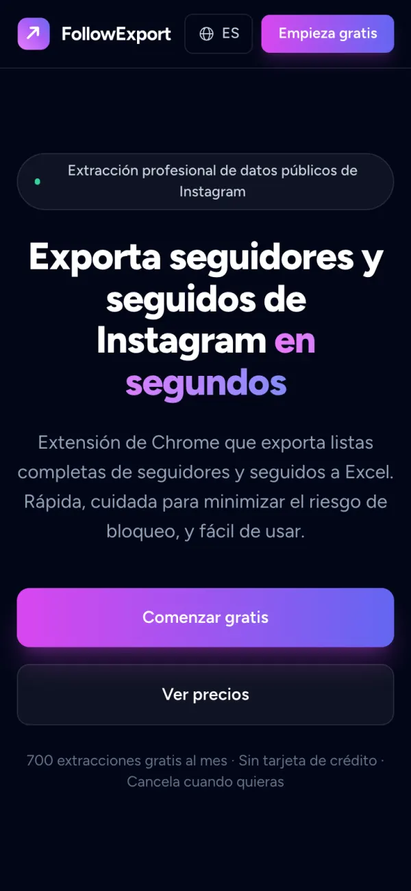 FollowExport en el móvil
