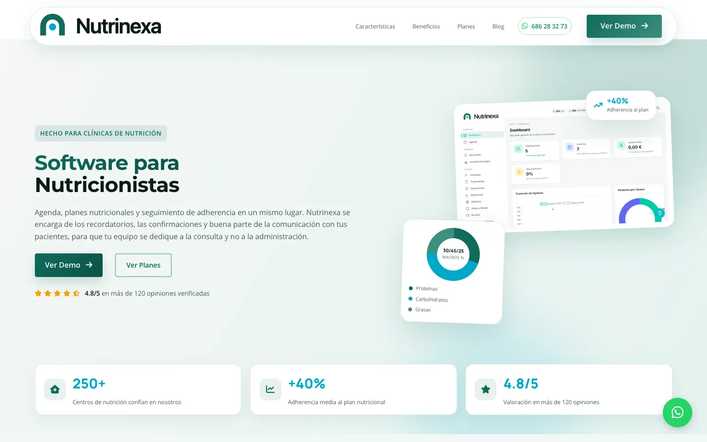 Página de inicio de Nutrinexa